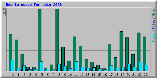 Hourly usage for July 2026
